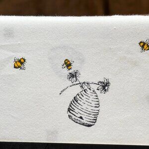 NEW Ralph Lauren KING Size Sheet Set Bees Hives 100% Percale Cotton